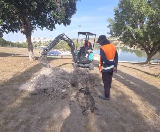 החלו עבודות התחזוקה בפארק ענבה