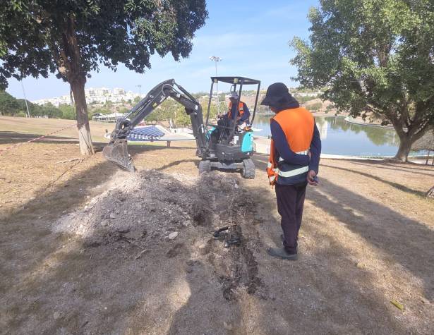 החלו העבודות שדרוג פארק ענבה