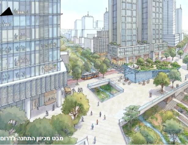 הדמיה  מתחם 8 מודיעין מכבים רעות. קרדיט: מנעד אדריכלים