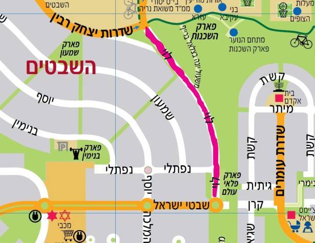 מפה עבודות שדרוג כביש לוי ונחל צלמון שבוע 4