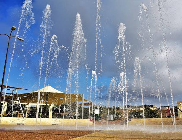 המזרקות בפארק ענבה. צילום: יואל תמנליס המזרקות בפארק ענבה. צילום: יואל תמנליס