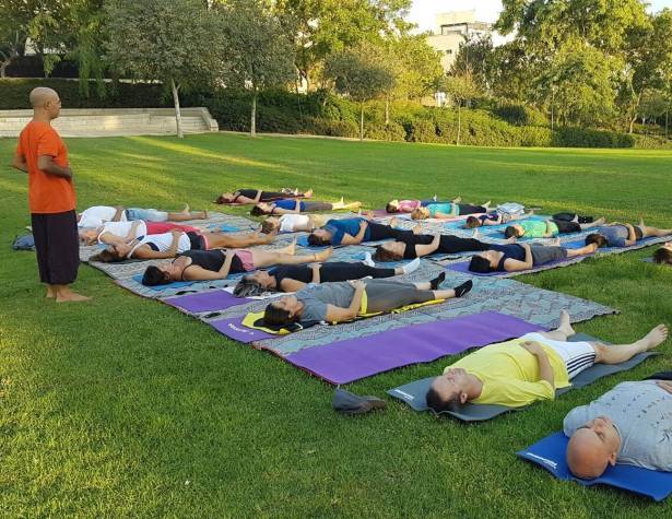 Yoga in the park (illustrative) Yoga in the park (illustrative)