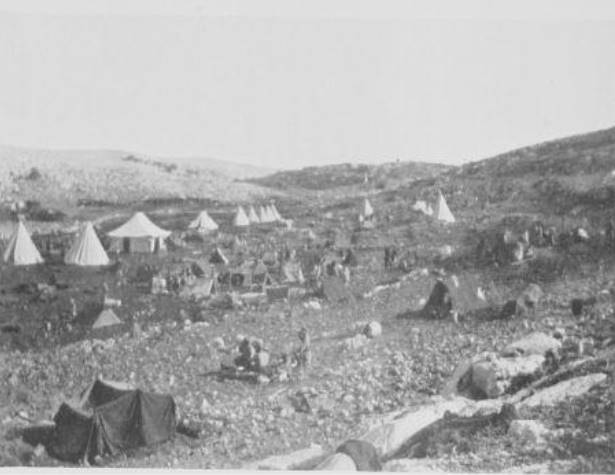 מאהל סקוטי למרגלות ברפיליה, 1917