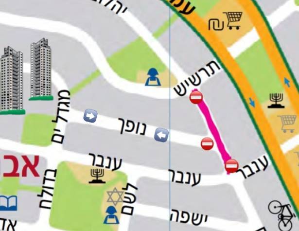 מפת העבודות רחוב יהלום מפת העבודות רחוב יהלום