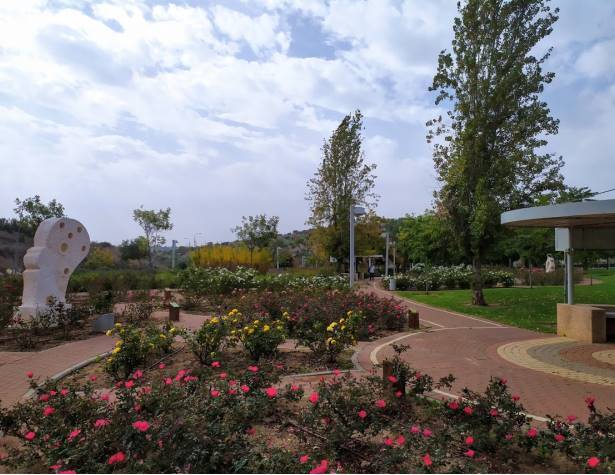 גן הוורדים בשד' בגין פינת שד' החשמונאים