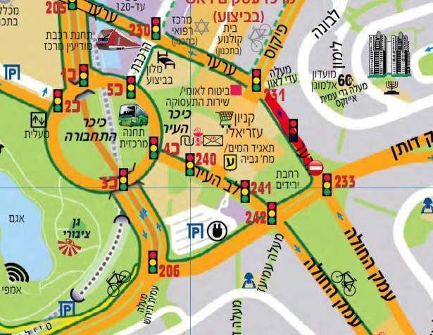 מפת העבודות רחוב ערער מפת העבודות רחוב ערער