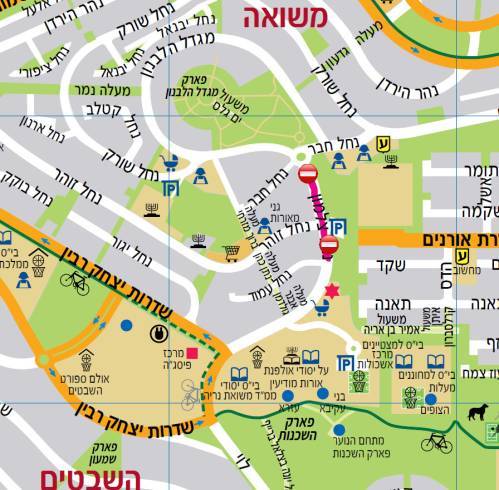 מפת העבודות רחובות לוי ונחל צלמון 